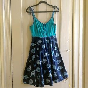 NWOT Modcloth tie-strap seashell dress